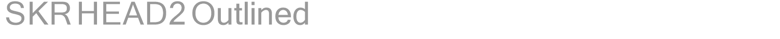 SKR HEAD2 Outlined font preview